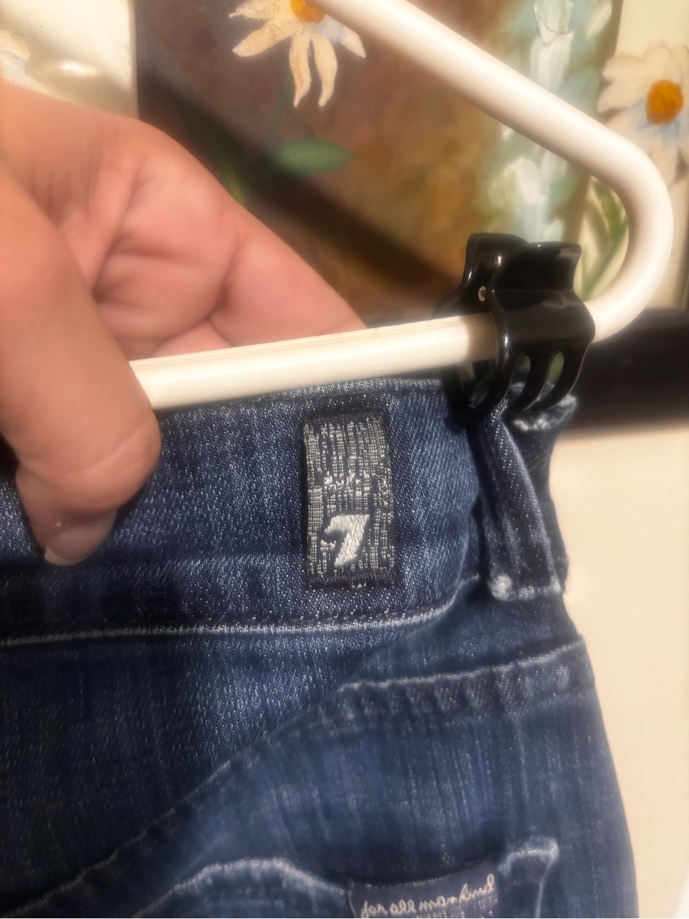 7 for all mankind Women's Dark Blue Denim Jeans